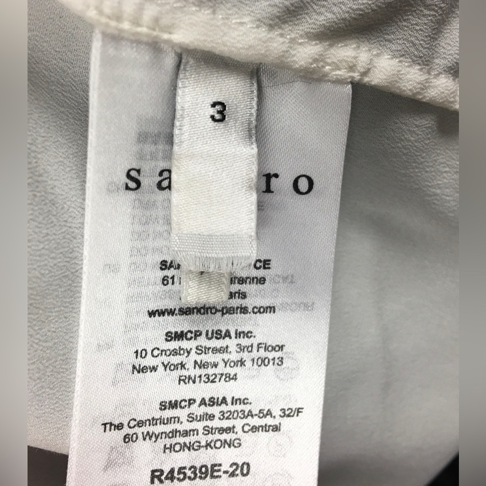 Sandro Silk-Blend Lace Midi Dress Button Front Elegant French Style Sz 3 (US L) - Picture 10 of 13